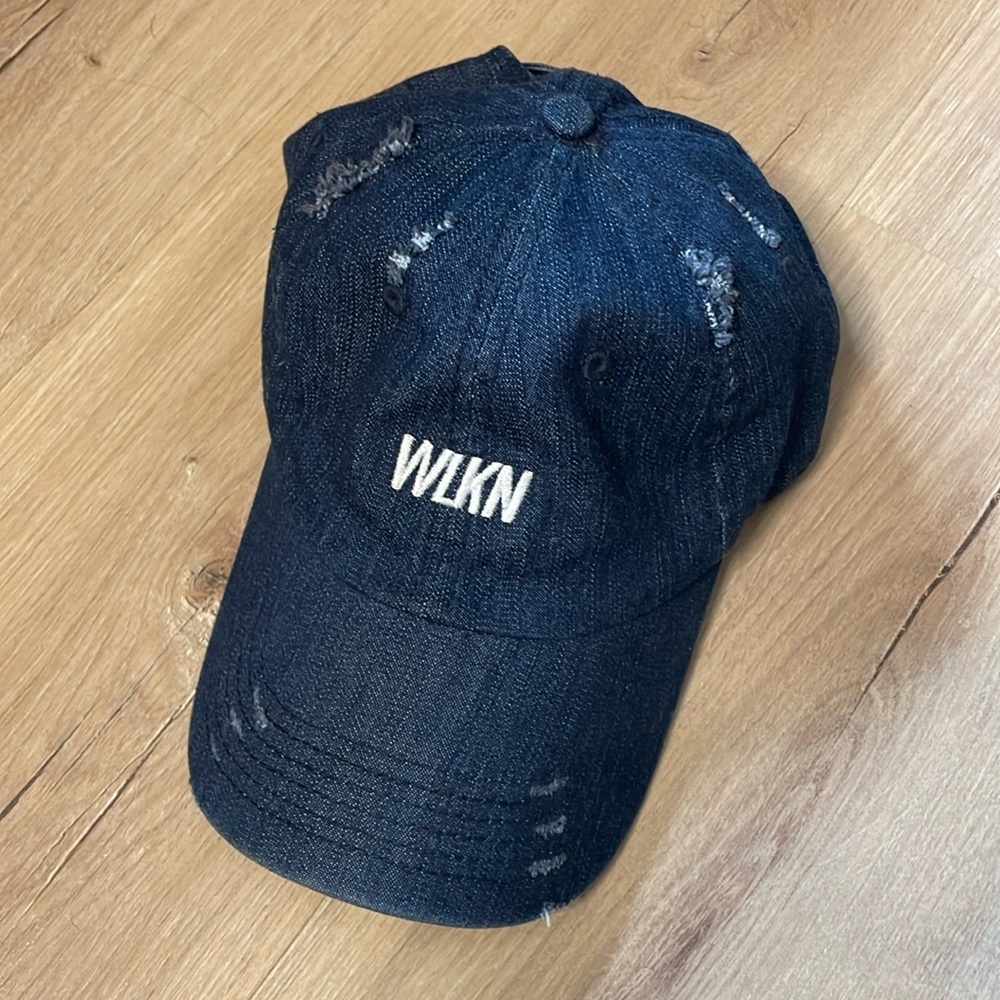WLKN Blue Denim Strapback Adjustable Hat/Cap. Excellent Used Condition. OS.